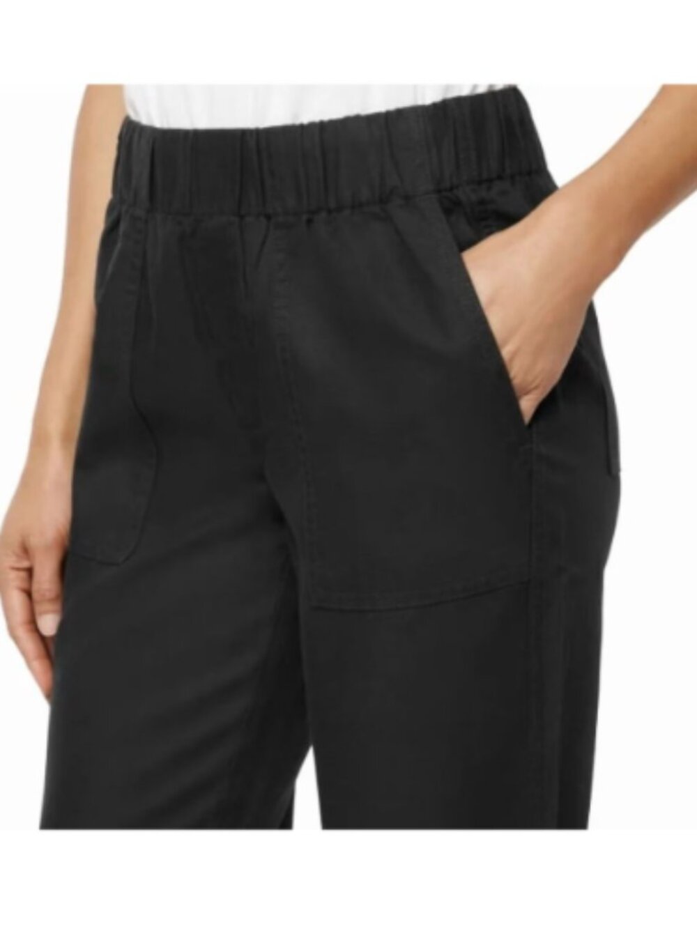 Banana Republic Black Pull On Tapered Crop Pant Size XXL New With Tags